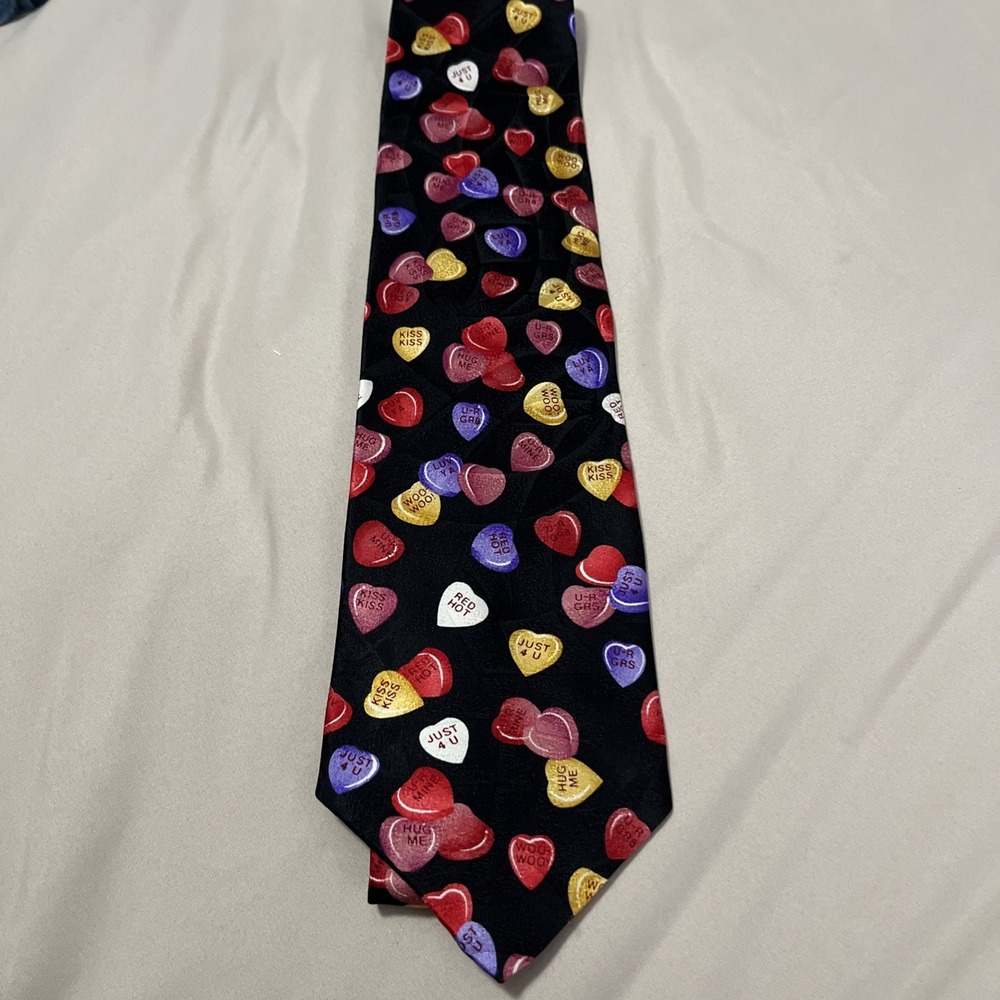 VTG‎ Seasonal Concepts Hallmark, Msg Hearts, Valentine's Sweetheart Candy Tie